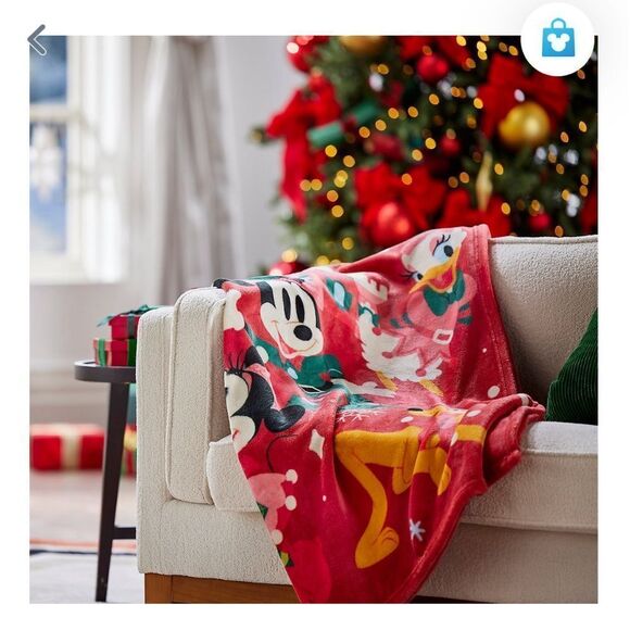 Disney Mickey Mouse and Friends Holiday Throw NWT - Picture 6 of 7